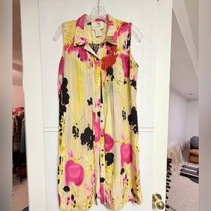 Anthropologie Multicolor Floral Sleeveless Dress
